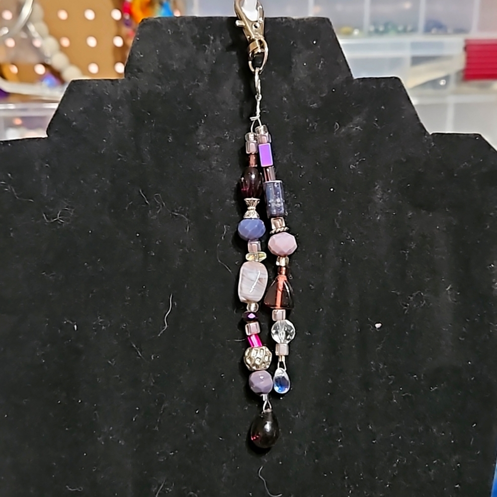 Purse charm car charm purple themed